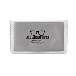 IMPRINTED Gray Basic Microfiber Cloth-In-Case (100 per box / Minimum order - 5 boxes)